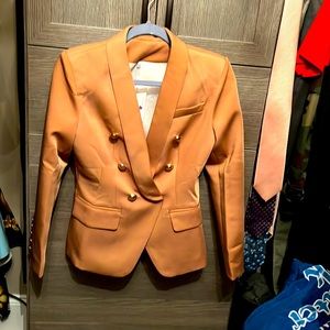 Boutique brand new small camel colored blazer